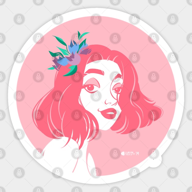 Pink Medallion Sticker by cseguritanart